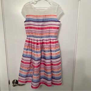 Gymboree Dressed Up Collection Girls Striped Spring Easter Party Dress size 10